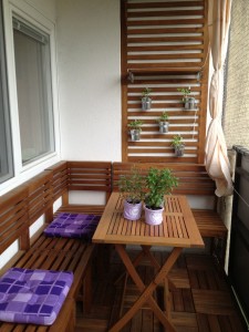 Sitzgelegenheit auf dem Balkon